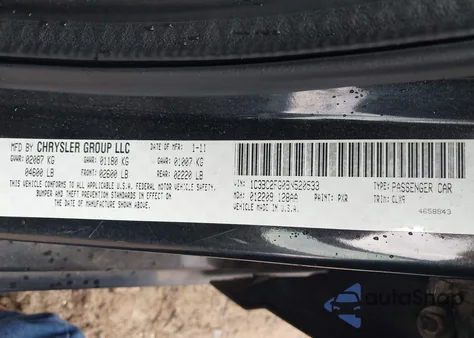 2011 Chrysler 200 Limited from USA, damaged, VIN 1C3BC2FG0BN520533